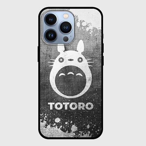 Чехол iPhone 13 Pro Totoro - grey gradient / 3D-Черный – фото 1