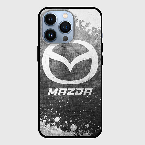 Чехол iPhone 13 Pro Mazda - grey gradient / 3D-Черный – фото 1