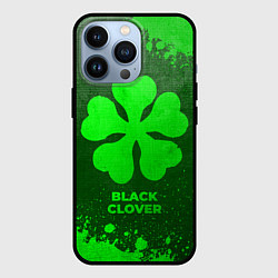 Чехол для iPhone 13 Pro Black Clover - green gradient, цвет: 3D-черный