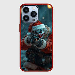 Чехол для iPhone 13 Pro Санта Джокер, цвет: 3D-красный