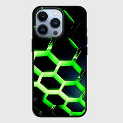 Чехол iPhone 13 Pro Neon Honeycombs