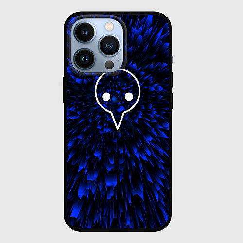 Чехол iPhone 13 Pro Evangelion blue energy / 3D-Черный – фото 1