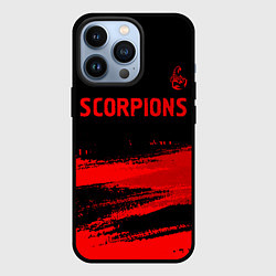 Чехол для iPhone 13 Pro Scorpions - red gradient посередине, цвет: 3D-черный