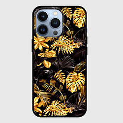 Чехол iPhone 13 Pro Золотые тропики