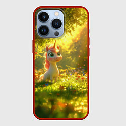 Чехол iPhone 13 Pro Единорог в летнем лесу