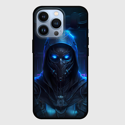Чехол iPhone 13 Pro Человек в маске / 3D-Черный – фото 1