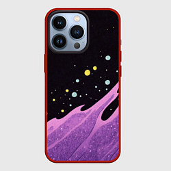 Чехол iPhone 13 Pro Фиолетовая волна текстура