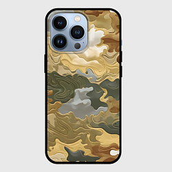 Чехол iPhone 13 Pro Золотистый камуфляж