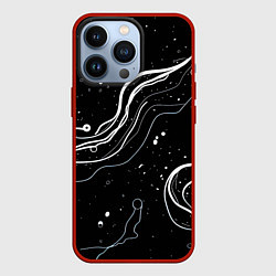 Чехол iPhone 13 Pro Белые линии абстракция