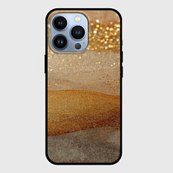 Чехол iPhone 13 Pro Бежевые блестяшки текстура
