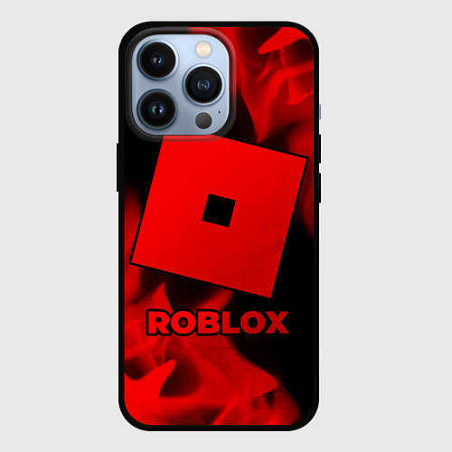 Чехол iPhone 13 Pro Roblox - red gradient / 3D-Черный – фото 1