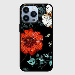 Чехол iPhone 13 Pro Цветы винтажный узор