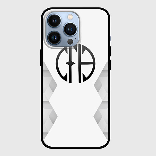 Чехол iPhone 13 Pro Pantera white poly / 3D-Черный – фото 1