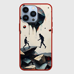Чехол iPhone 13 Pro Сюрреалистичные люди и камни