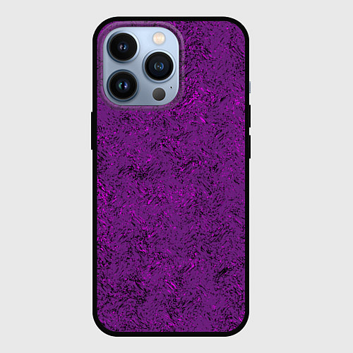 Чехол iPhone 13 Pro Текстурный фиолетовый / 3D-Черный – фото 1