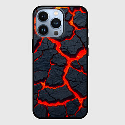 Чехол для iPhone 13 Pro Текущая в породе лава, цвет: 3D-черный