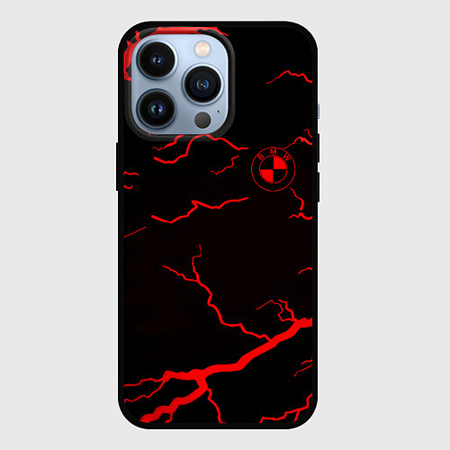 Чехол iPhone 13 Pro BMW storm red color / 3D-Черный – фото 1