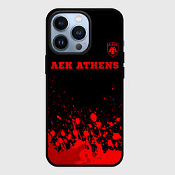 Чехол для iPhone 13 Pro AEK Athens - red gradient посередине, цвет: 3D-черный