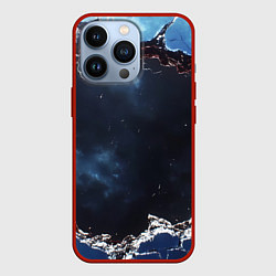 Чехол для iPhone 13 Pro Объемная дыра в стене текстура, цвет: 3D-красный