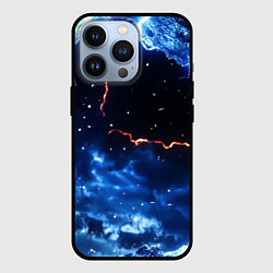 Чехол iPhone 13 Pro Звезды и молнии в разломе плит