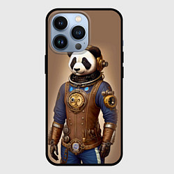 Чехол iPhone 13 Pro Крутой панда в стиле стимпанк