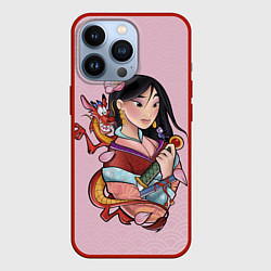 Чехол iPhone 13 Pro Красивая Мулан и Мушу - big pictures