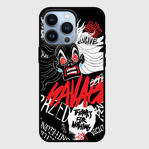 Чехол iPhone 13 Pro Круэлла - big pictures / 3D-Черный – фото 1