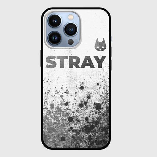 Чехол iPhone 13 Pro Stray - white gradient посередине / 3D-Черный – фото 1