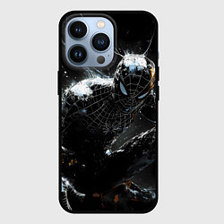 Чехол для iPhone 13 Pro Человек-паук в черном костюме, цвет: 3D-черный