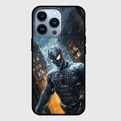 Чехол для iPhone 13 Pro Человек-паук в черном костюме, цвет: 3D-черный
