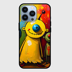 Чехол для iPhone 13 Pro Арт с человечками, цвет: 3D-черный