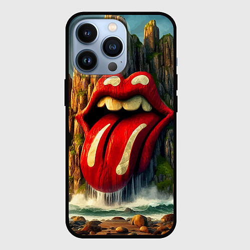 Чехол iPhone 13 Pro Rolling Stones - sea rocks / 3D-Черный – фото 1