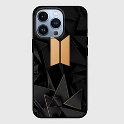 Чехол для iPhone 13 Pro BTS golden poly, цвет: 3D-черный