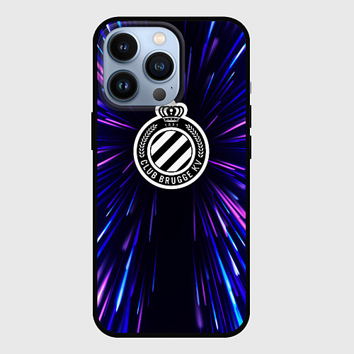 Чехол iPhone 13 Pro Club Brugge neon energy / 3D-Черный – фото 1