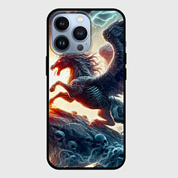 Чехол iPhone 13 Pro Пегас тёмных сил - нейроарт