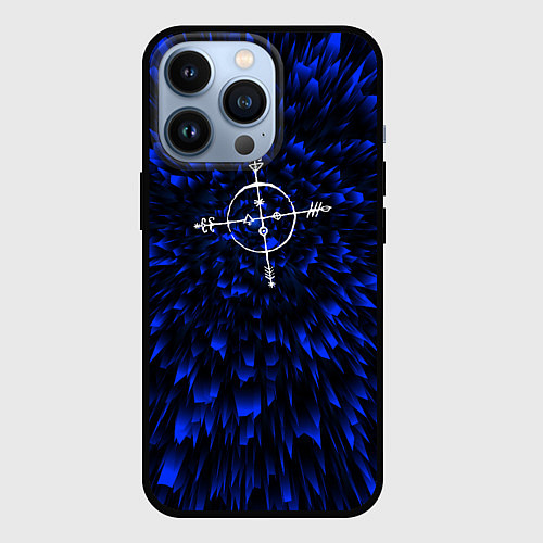 Чехол iPhone 13 Pro Megadeth blue energy / 3D-Черный – фото 1