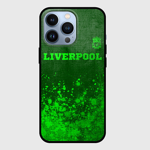 Чехол iPhone 13 Pro Liverpool - green gradient посередине / 3D-Черный – фото 1