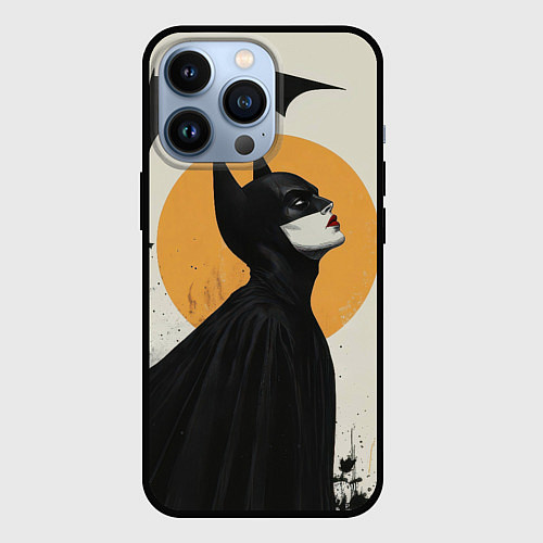 Чехол iPhone 13 Pro Девушка Бэтмен / 3D-Черный – фото 1