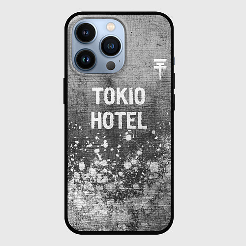 Чехол iPhone 13 Pro Tokio Hotel - grey gradient посередине / 3D-Черный – фото 1