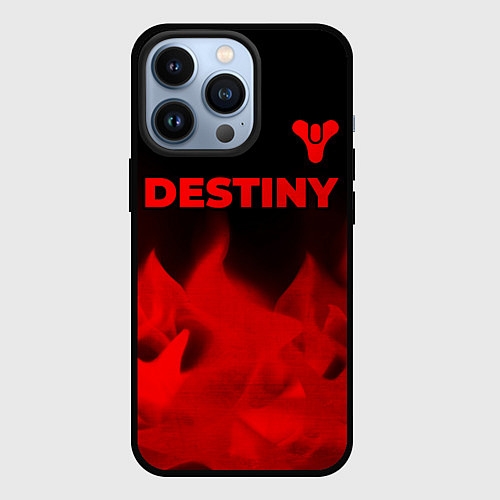 Чехол iPhone 13 Pro Destiny - red gradient посередине / 3D-Черный – фото 1