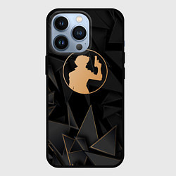 Чехол для iPhone 13 Pro Cowboy Bebop golden poly, цвет: 3D-черный