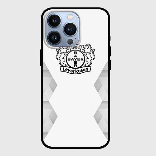 Чехол iPhone 13 Pro Bayer 04 white poly / 3D-Черный – фото 1