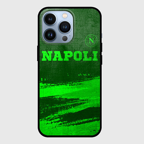 Чехол iPhone 13 Pro Napoli - green gradient посередине / 3D-Черный – фото 1