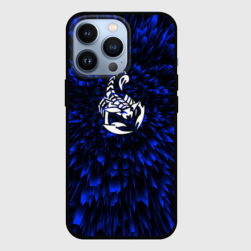 Чехол iPhone 13 Pro Scorpions blue energy / 3D-Черный – фото 1