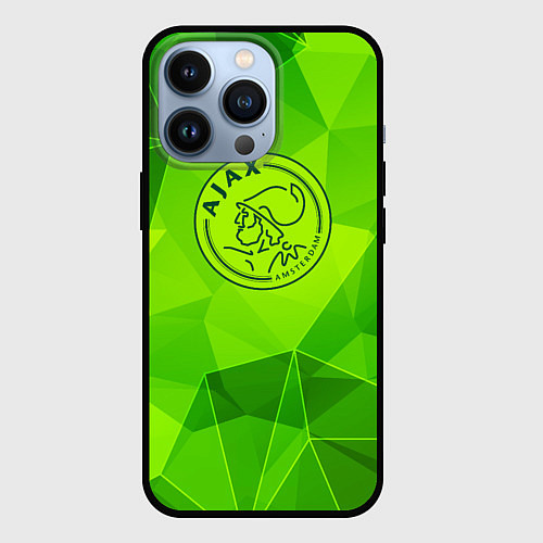Чехол iPhone 13 Pro Ajax green poly / 3D-Черный – фото 1