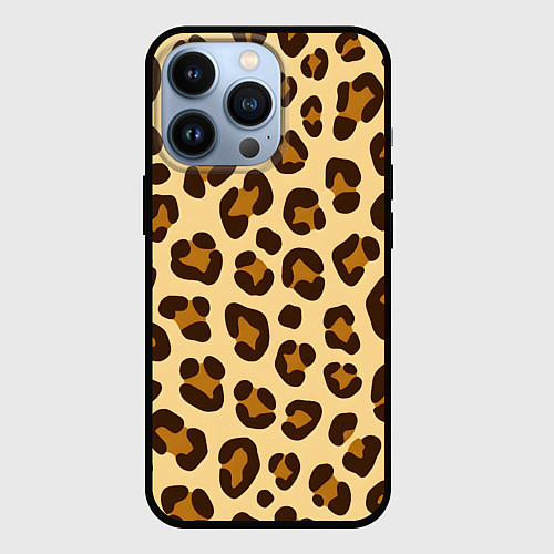 Чехол iPhone 13 Pro Паттерн с пятнами леопарда / 3D-Черный – фото 1