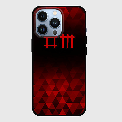 Чехол iPhone 13 Pro Depeche Mode red poly / 3D-Черный – фото 1