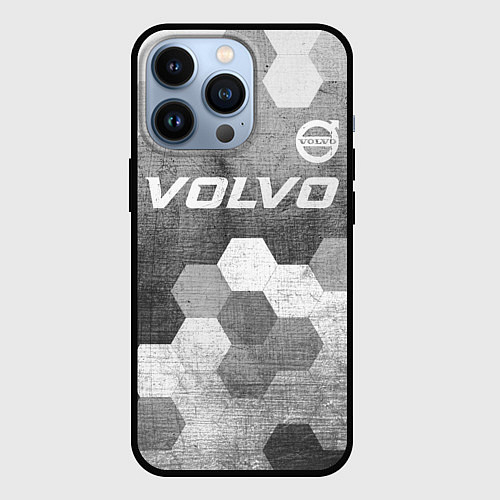 Чехол iPhone 13 Pro Volvo - grey gradient посередине / 3D-Черный – фото 1