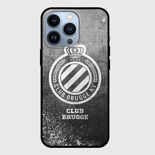 Чехол iPhone 13 Pro Club Brugge - grey gradient / 3D-Черный – фото 1
