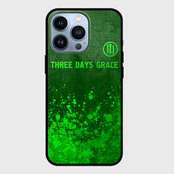Чехол для iPhone 13 Pro Three Days Grace - green gradient посередине, цвет: 3D-черный